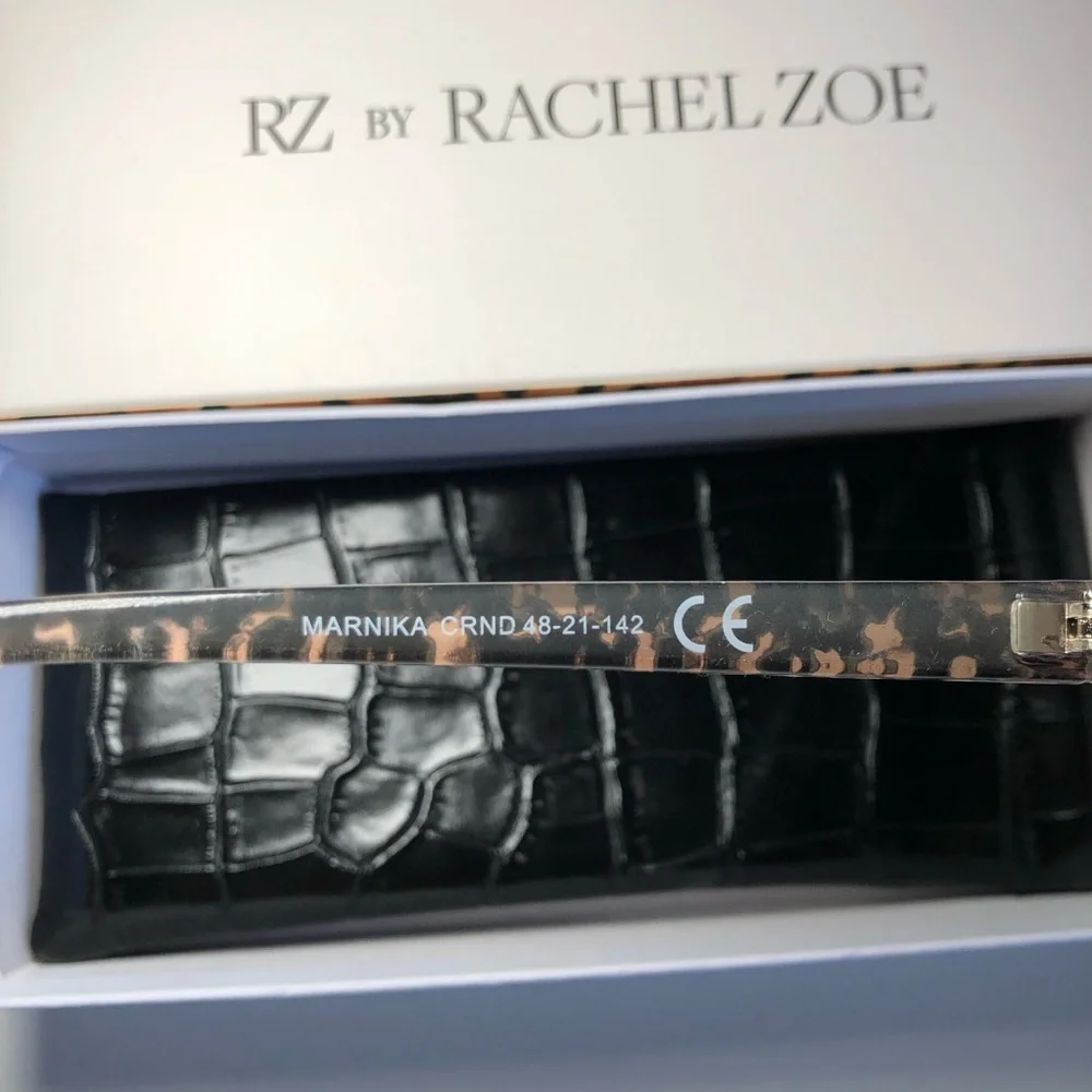 RZ by Rachel Zoe  NEW Marnika Leopard Temples Blue Light Protection Glasses